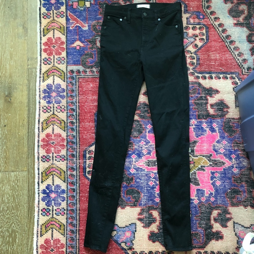 Madewell black skinny jeans (27 taller)